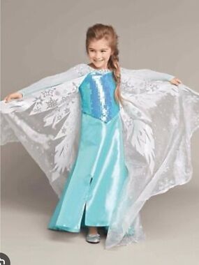 NWOT Size 7/8 Disney chasing fireflies Princess Elsa Frozen dress with cape